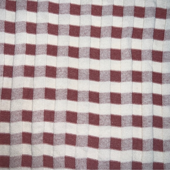 2020 NWT LOFT Women's Cream & Pink Square Patterned Long Sleeve Sweater; LP - Picture 4 of 5